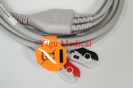 98ME01AB001 EKG Yedek Parçaları Üç Kurşunlu Kelepçe Yetişkin EKG Kablosu